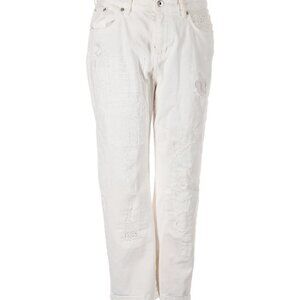 Ralph Lauren Girlfriend Jeans With Eyelet Patchwork, Size 8, Excellent Condition